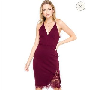 ASTR the label peeking lace dress